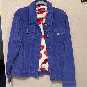 twiggy LONDON Blue Suede Women's Jacket